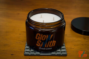 Amber Glow Luxury Jar Candle – Fresh Linen | Industrial Smoked Glass | Long Burn | Christmas Gift For Her, 6 of 6