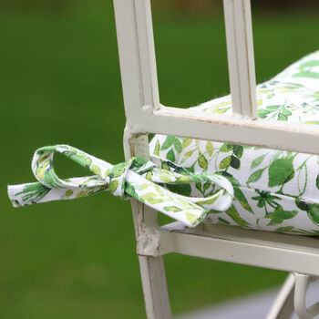 Watercolour Leaves Garden Chair Cushions, 4 of 4