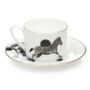 Zebra And Coco Bone China Cup And Saucer, thumbnail 3 of 6