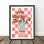 Checkerboard Grecian Clementines Still Life Print, thumbnail 8 of 8