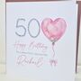 50th Daughter Personalised Luxury Handmade Birthday Card, thumbnail 1 of 3