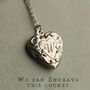 Silver Art Nouveau Heart Locket, thumbnail 4 of 9