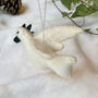 Fair Trade Felt Dove Eco Hanging Christmas Tree Decor, thumbnail 5 of 7
