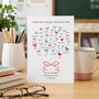 Thank You Teacher Class Hearts Card, thumbnail 1 of 8