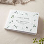Watercolour Leaves Scattered Personalised Wedding Guest Book, thumbnail 1 of 3