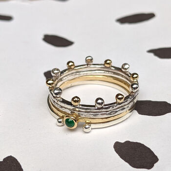 Silver And Gold Crown Ring : Bobble And Twinkle, 3 of 4
