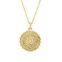 Gold Plated Sterling Silver Sunflower Necklace, thumbnail 7 of 9