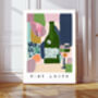 Wine Lover Kitchen Abstract Art Print, thumbnail 1 of 3