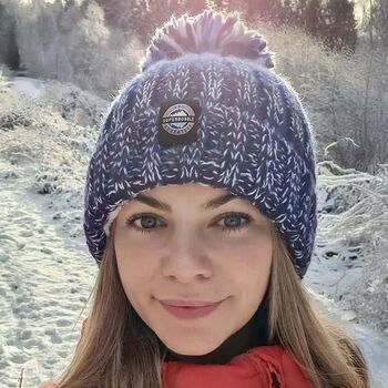 Blue Gradient Reflective Super Bobble Hat, 7 of 7