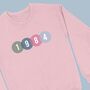 Birth Year Circle Sweatshirt, thumbnail 5 of 6