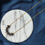 Black Round Disc Pearl Pendant Necklace, thumbnail 5 of 7