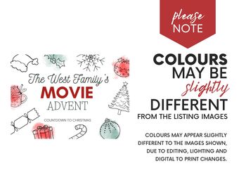Personalised Movie Advent Calendar Countdown To Christmas, 5 of 8