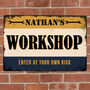 Personalised Garage Shed Man Metal Sign For Him, thumbnail 4 of 5