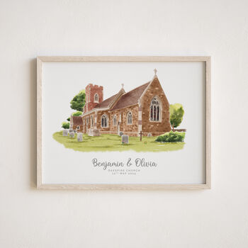 Destination Wedding Venue Portrait – Custom Hand Drawn Wedding Gift, 8 of 12