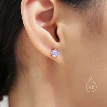 Sterling Silver 6mm Moonstone Stud Earrings, 7 of 12