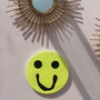 Smiley Face Wall Hanging Neon Yellow, thumbnail 1 of 6
