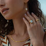 Signet Baroque Pearl Gold Signet Ring, thumbnail 8 of 12