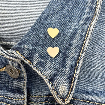 Modesty Pin, Heart Shaped Modesty Pin, Heart Little Brooch, 6 of 6