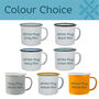 Personalised Littlest Camper Enamel Camping Mug, thumbnail 4 of 9