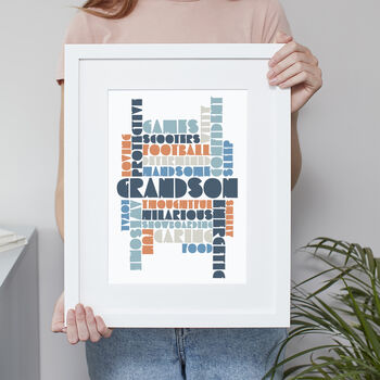 Personalised Typographic Word Art Print 'Use Any Words', 6 of 8