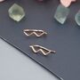 Zigzag Wave Crawler Earrings Sterling Silver, thumbnail 6 of 11