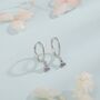 Sterling Silver Extra Tiny Three Cz Huggie Hoop Earrings, thumbnail 8 of 12