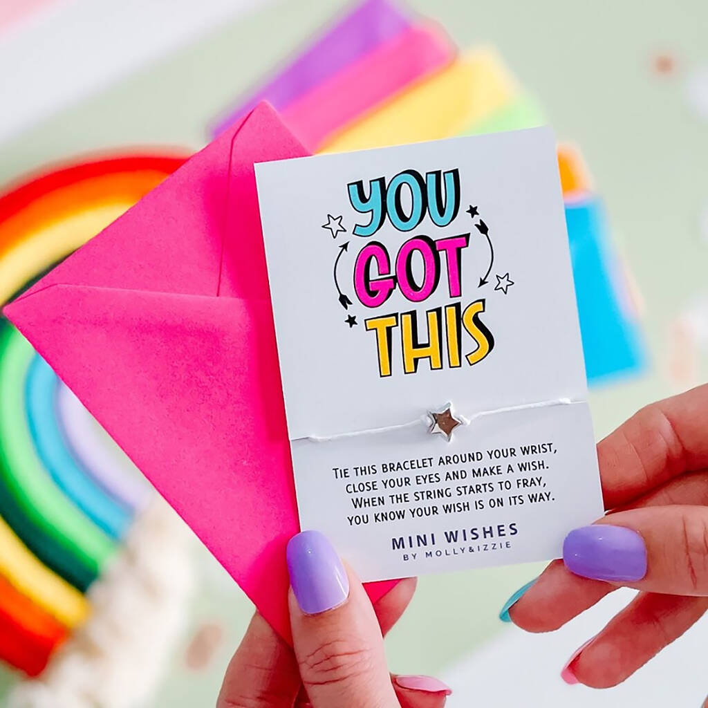 'You Got This' Mini Wish Card And Bracelet, 1 of 12