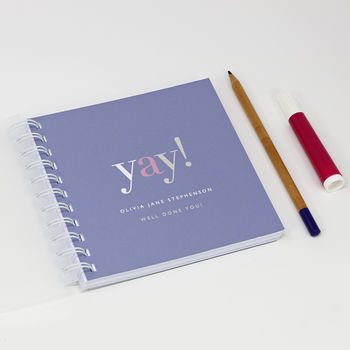 Personalised 'Yay!' Small Notebook, 3 of 11