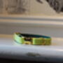 Tiny Puppy Lime Green Velvet Collar Gold Buckle, thumbnail 1 of 2
