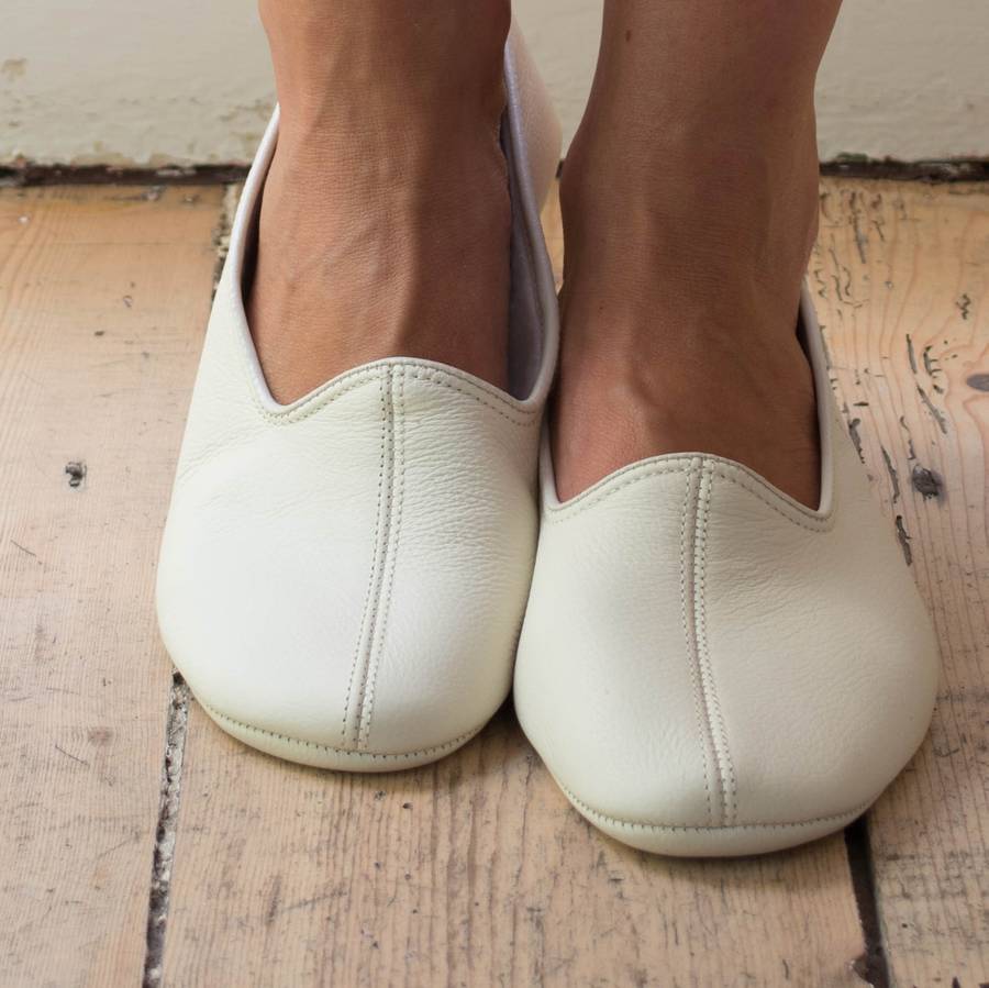 Leather Slippers By Plum & Ivory | notonthehighstreet.com