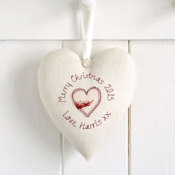 Personalised Hanging Heart Christmas Gift For Her, Mum, Grandma, 8 of 12