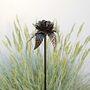 Recycled Iron Black Rose Garden Stake, thumbnail 4 of 7
