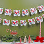 Vintage Christmas Bunting With 15 Santa On A Bike Flag Design, thumbnail 1 of 6