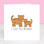 Mummy Cat And Kitten Personalised Card, thumbnail 2 of 4