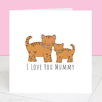 Mummy Cat And Kitten Personalised Card, 2 of 4