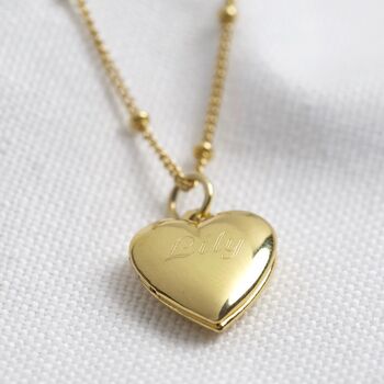 Personalised Engraved Heart Locket Necklace, 9 of 10