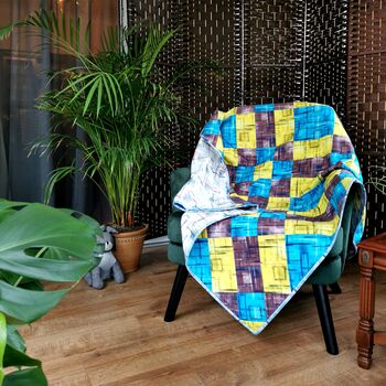 Large Quilt For Men, Geometric Star Quilted Blanket, 2 of 9