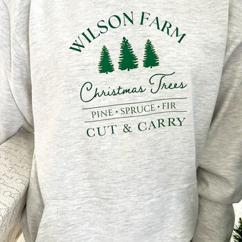 Personalised Christmas Tree Farm Hoodie, 3 of 3