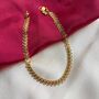 Golden Brass Boho Leaf Foot Payal Anklet, thumbnail 2 of 5