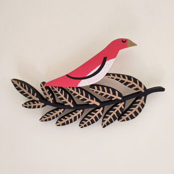 Wall Hangable Bird And Leaf Decoration, 2 of 3