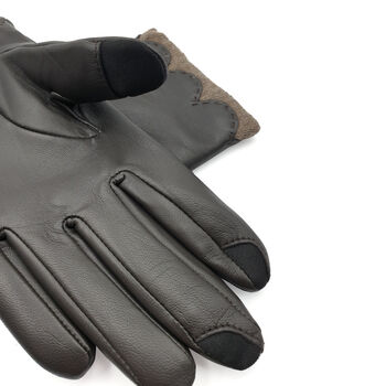 Beatrice. Women's Leather Touchscreen Gloves, 6 of 12