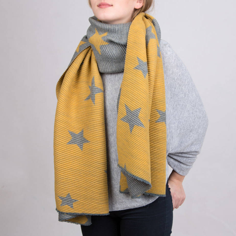 Star Soft And Snugly Reversible Blanket Scarf, 1 of 11