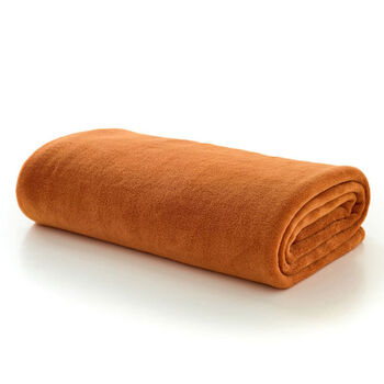 Snuggle Touch Supersoft Orange Fleece Cozy Throw, 2 of 2