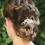 Silver Plated Dainty Floral Hair Bridal Clip, thumbnail 1 of 7