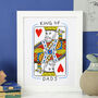 Playing Card King Of Dads, Daddies Or Grandads Print, thumbnail 1 of 3