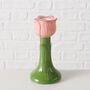 Pink Flower Ceramic Candleholder, thumbnail 2 of 4