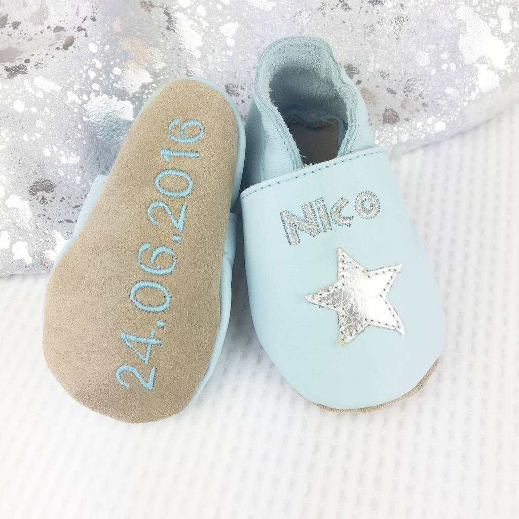 Personalised Keepsake Star Baby Shoes, 1 of 9