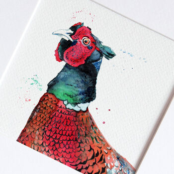 Inky Pheasant Luxury Illustration Print, 2 of 12