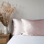 Silk Pillowcase Gift Box Pink 100% Pure Soft Mulberry Silk Satin Standard Double Luxury Sleep, thumbnail 2 of 6
