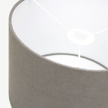 Linen Graphite Grey Lampshade, 7 of 9